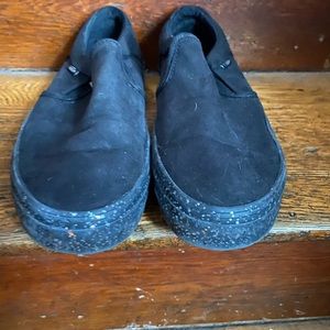 Black glitter outsole Vans
